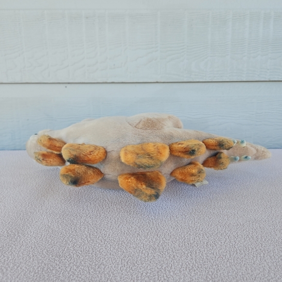 Dinosaur Stegosaurus Plush Demdaco Nate & Jules Brown Orange Stuffed Toy 17" - Picture 7 of 11